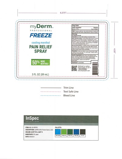 myDerm Cooling Menthol Pain Releif Spray.jpg myDerm Cooling Menthol Pain Relief Spray with 50% More Menthol - myDerm Cooling Menthol Pain Releif Spray